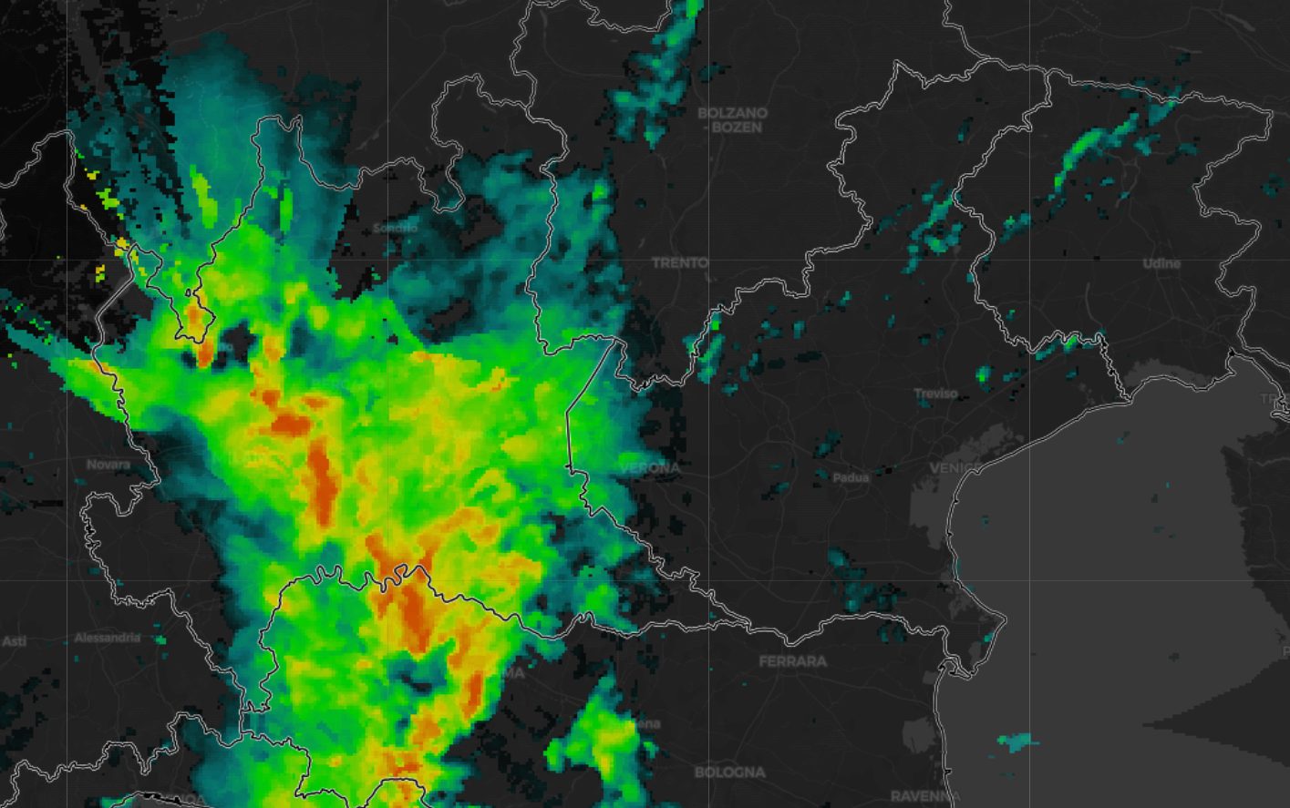 METEO Veneto: TEMPORALI Diffusi Localmente INTENSI! Ecco I Dettagli ...