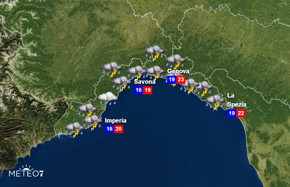 Previsioni del tempo per Giovedì 24 Ottobre