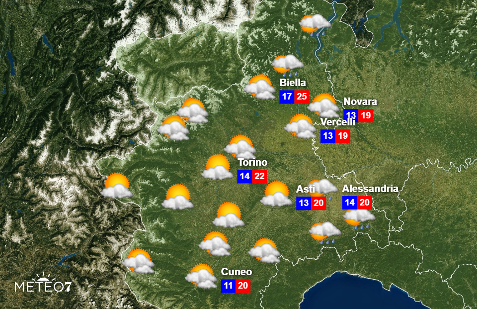 Previsioni meteo per il 29 Ottobre