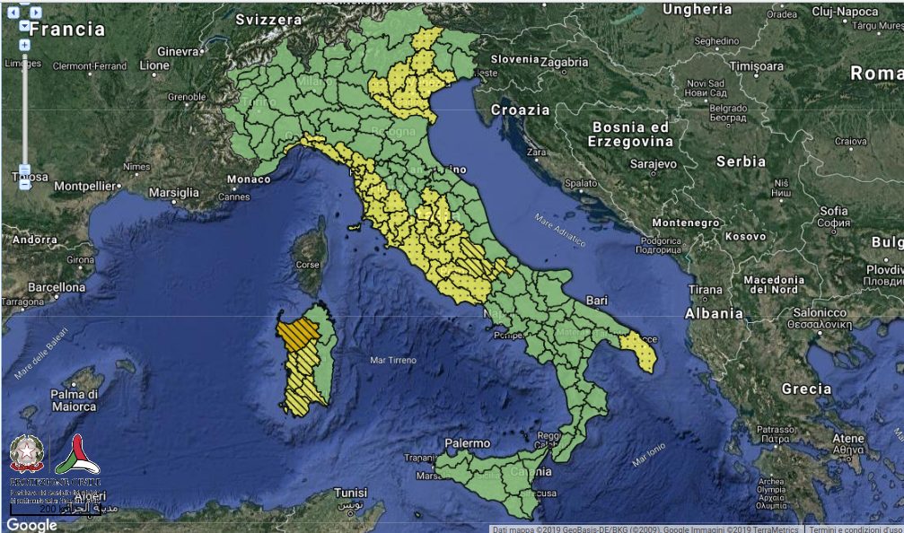 Allerte Meteo 2 Novembre 2019