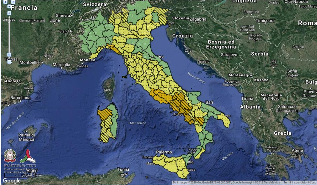 Allerte Meteo 3 Novembre 2019