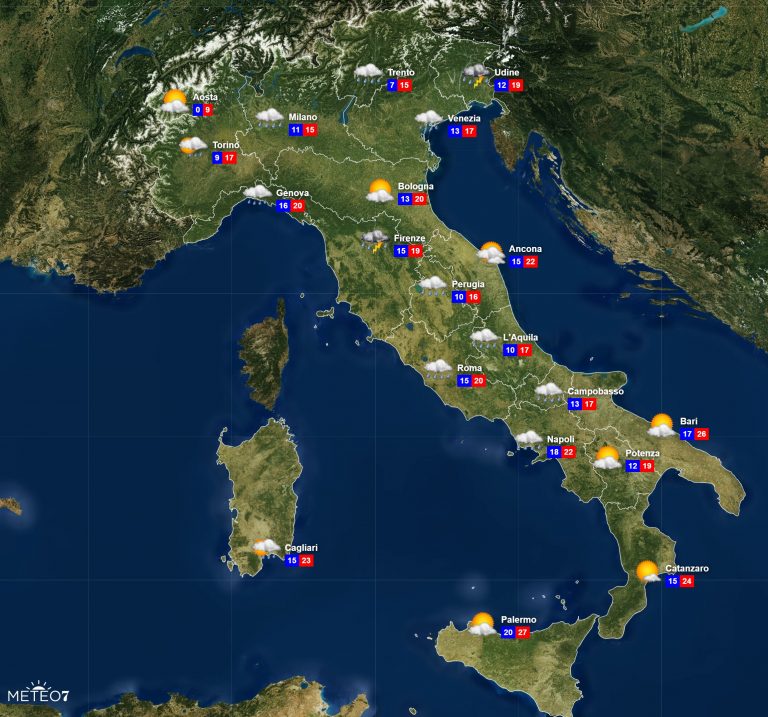 METEO Italia: Diverse PERTURBAZIONI Per Diversi GIORNI In QUESTE Zone ...