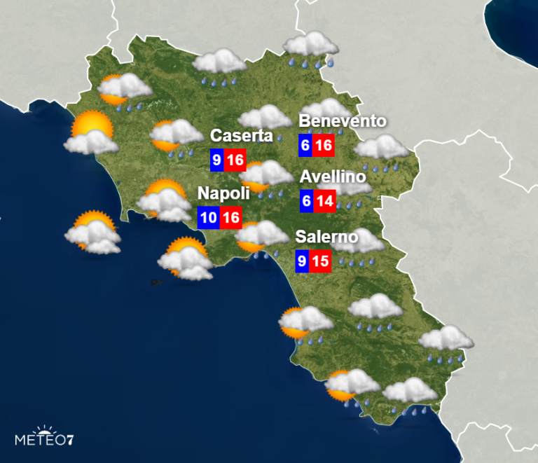 METEO Campania: PIOGGE In Arrivo Per Mercoledì 19 Febbraio 2020 Su ...